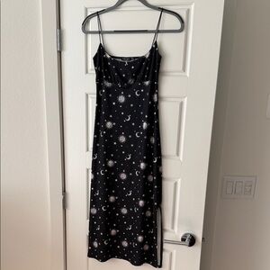 Nasty Gal Black Starry Night Maxi Dress